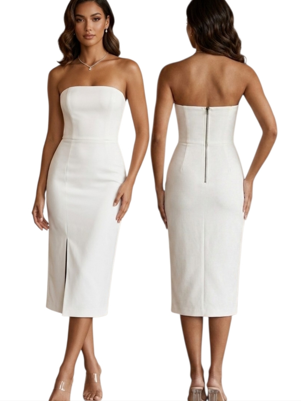 ALICE + OLIVIA "Sia" Asymmetrical Strapless Cocktail Dress - Size 6